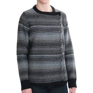 Woolrich Pearce Cardigan Sweater   Lambswool  Wrap Front (For Women)   BLACK (L )