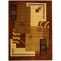 Hand carved Paloma Brown Rug (5 X 8)