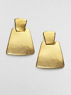 Kenneth Jay Lane Geometric Drop Earrings   Gold