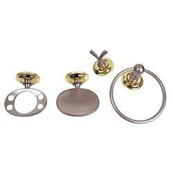 Moen Madison 4 piece Pewter And Polished Brass Bath Accessory Kit