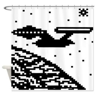  Star Ship Enterprise Vintage ASCII Shower Curtain  Use code FREECART at Checkout