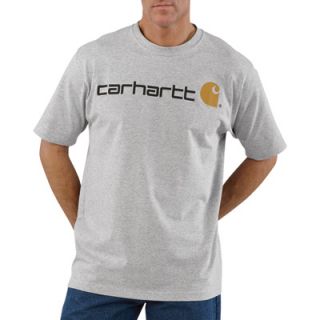 Carhartt Short Sleeve Logo T Shirt   Heather Gray, 3XL, Model# K195