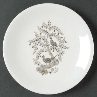 Wedgwood Partridge In A Pear Tree Dessert/Pie Plate, Fine China Dinnerware   Gra