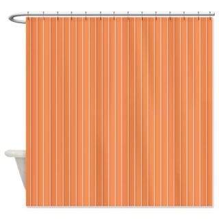 Pinstripe 2 Color Orange Shower Curtain  Use code FREECART at Checkout