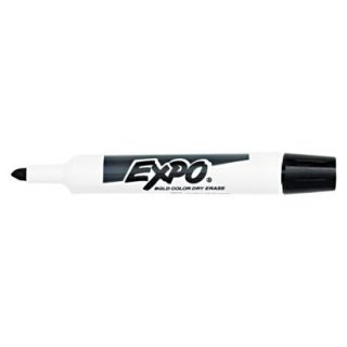 EXPO Bullet Tip Dry Erase Marker   Black(12 Per Set)