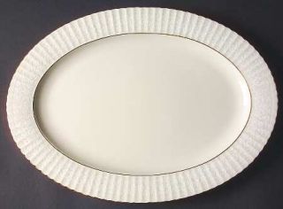 Lenox China Citation Lace 13 Oval Serving Platter, Fine China Dinnerware   Temp