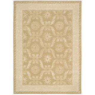 Nourison Hand tufted Symphony Bordered Gold Rug (56 X 75)