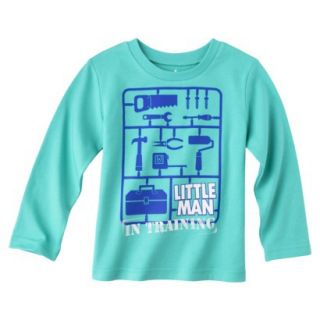 Circo Infant Toddler Boys Long Sleeve Tools Tee   Turquoise 2T
