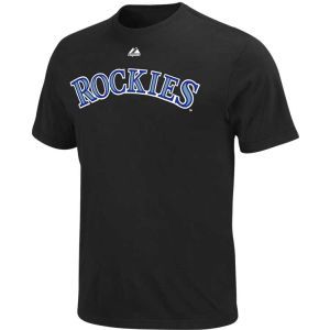 Colorado Rockies Majestic MLB Official Wordmark T Shirt