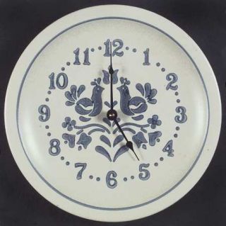 Pfaltzgraff Yorktowne (Usa) Clock Plate, Fine China Dinnerware   Blue Floral,Smo