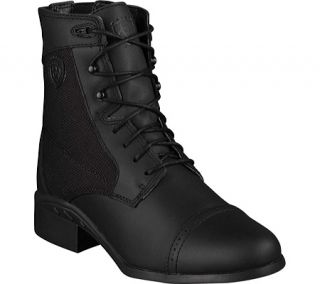 Womens Ariat Heritage Sport Paddock   Black Waterproof Full Grain Leather Boots