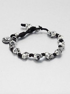 King Baby Studio Knotted Cord Bracelet   Silver