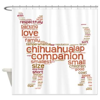  Chihuahua Word Art Shower Curtain  Use code FREECART at Checkout