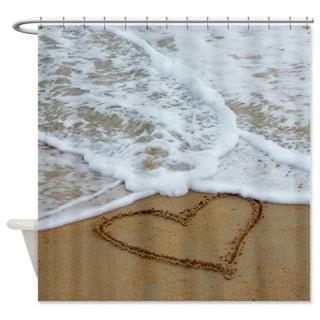  HEART IN SAND Shower Curtain  Use code FREECART at Checkout