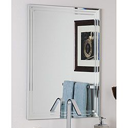 Frameless Tri bevel Wall Mirror