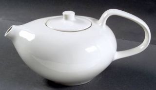 Oneida Russel Wright Sugar White Teapot & Lid, Fine China Dinnerware   All White