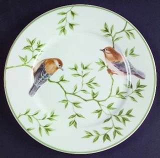 Retroneu Arbor Life Salad Plate, Fine China Dinnerware   Butterflies,Birds,Green
