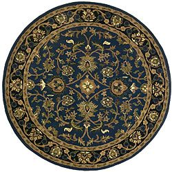 Kashan Blue Rug (8 Round) (BluePattern FloralMeasures 0.625 inch thickTip We recommend the use of a non skid pad to keep the rug in place on smooth surfaces.All rug sizes are approximate. Due to the difference of monitor colors, some rug colors may vary