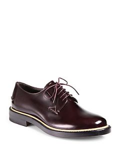 Fendi Leather Lace Ups   Burgundy