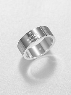 Gucci Stripes Ring   Sterling Silver