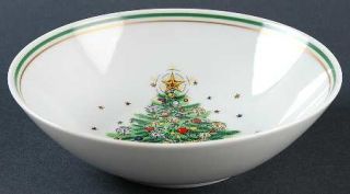 Salem Christmas Eve (Porcelain) Coupe Cereal Bowl, Fine China Dinnerware   Green