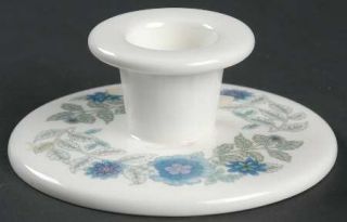 Wedgwood Clementine 1 Small Candlestick, Fine China Dinnerware   Blue/Lavender