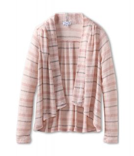 Splendid Littles Skyline Metallic Loose Knit Wrap Girls Sweater (Pink)