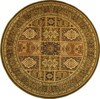 Lyndhurst Collection Isfan Green/ Multi Rug (8 Round) (GreenPattern OrientalMeasures 0.375 inch thickTip We recommend the use of a non skid pad to keep the rug in place on smooth surfaces.All rug sizes are approximate. Due to the difference of monitor c