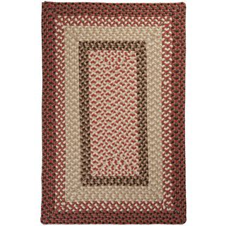Sausalito Reversible Braided Indoor/Outdoor Rectangular Rugs, Rusted Rose