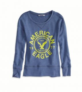 Vintage AE Graphic Crew Sweatshirt, Womens XS