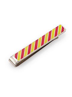 Jack Spade Repp Striped Tie Bar   Red Yellow