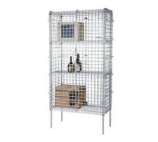 Focus Security Cage, Chrome Plated, 18 in D x 48 in L x 63 in H, Cage Only