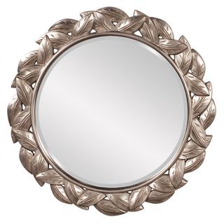 Julius Antique Silver Leaf Round Mirror