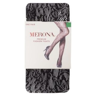 Merona Womens Opaque Sheer Tights   Large Floral Rachelle S/M