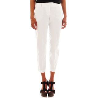 By & By Cropped Pants, White, White, Womens