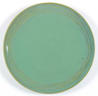 Pfaltzgraff Seychelles Dinner Plate, Fine China Dinnerware   Green,Tan Bands,Sol