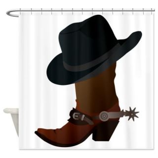  Cowboy Boot And Hat Shower Curtain  Use code FREECART at Checkout