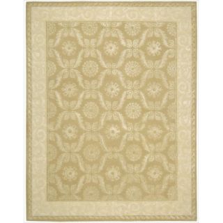 Nourison Hand tufted Symphony Bordered Gold Rug (8 X 11)
