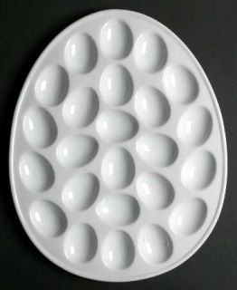  White Dinnerware Collection Accessories Deviled Egg Plate, Fine China D
