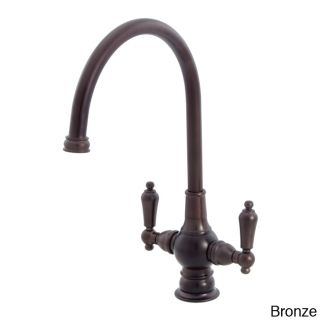 Water Creation Single Hole Goose Neck Spout Bathroom Faucet (Solid brass Handles Included Number of Handles 2 Handle Style Type Lever handles Installation Type Deck mount Valve Type Ceramic disc Lead Free Compliant Number of Faucet Holes Required 1)