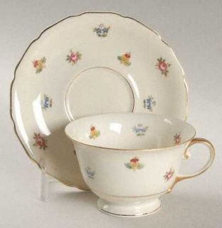 Rosenthal   Continental Rob Roy (Scalloped) Footed Cup & Saucer Set, Fine China