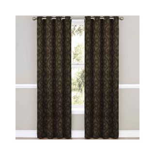 Eclipse Patricia Grommet Top Thermal Blackout Curtain Panel, Chocolate (Brown)