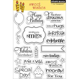 Penny Black Sweet Wishes Cling Rubber Stamp