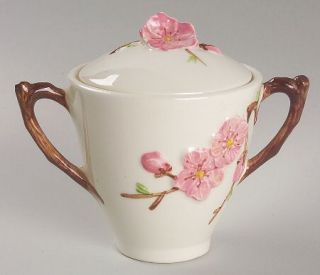 Metlox   Poppytrail   Vernon Peach Blossom Sugar Bowl & Lid, Fine China Dinnerwa