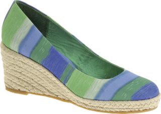 Womens Soft Style Feri   Blue/Jade Large Stripe Casual Shoes