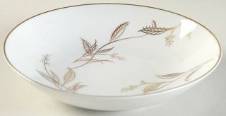Noritake Jania Coupe Soup Bowl, Fine China Dinnerware   Gold & Brown Leaves & St