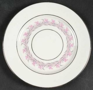 Royal Jackson Romance Bread & Butter Plate, Fine China Dinnerware   Pink Floral