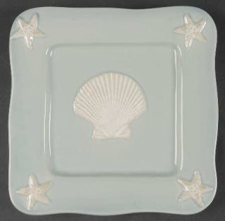 Homestudio Shoreline Square Salad Plate, Fine China Dinnerware   Seashore Items,