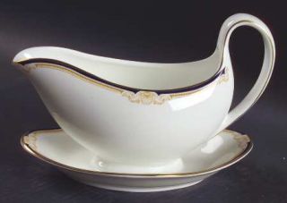 Wedgwood Cavendish Gravy Boat with Attached Underplate, Fine China Dinnerware  