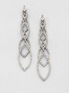 ABS by Allen Schwartz Jewelry Navette Linear Drop Earrings   Silver